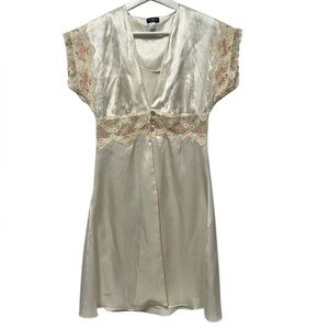 Cosabella Cream Lace Trim Robe